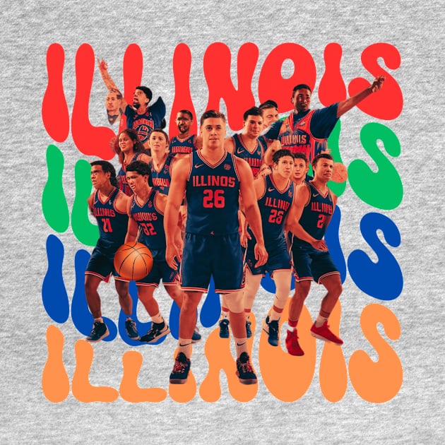 Illinois Fighting Illini Big Ten Champs 2024 Mens Basketball by Ethen